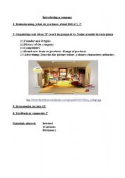 English Worksheet: Introducing a company  (+ Advertising analysis)