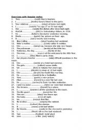 English Worksheet: simple past tense(regular-irregular verbs)