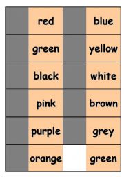 English worksheet: Colour domino
