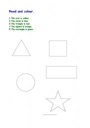 English worksheet: Read and colour.
