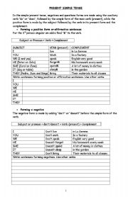 English Worksheet: Present simple