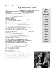 English Worksheet: Amy Winehouses song 