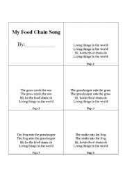 English worksheet: Food Chain Book