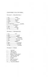 English worksheet: to be