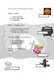 English worksheet: hALOWEEN activities