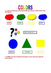 English worksheet: COLORS