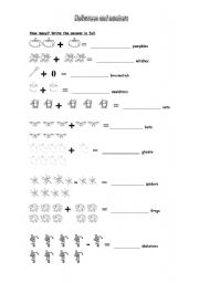 English worksheet: Halloween and numbers