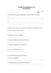 English Worksheet: 