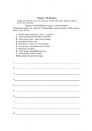 English worksheet: questions using going to