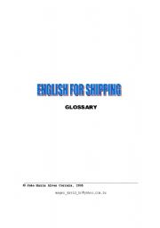 English Worksheet: English for Shipping