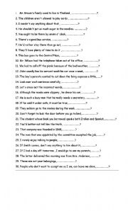 English Worksheet: question tag