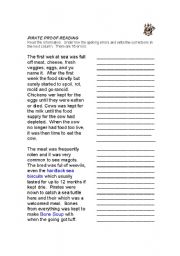 English Worksheet: Proof reading - Pirates