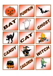 Halloween memory cards!  15 pairs.