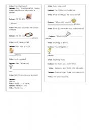 English Worksheet: Restaurant conversations