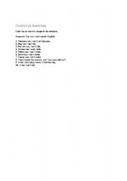 English Worksheet: Grammar - I can fly!