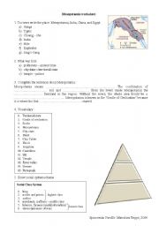 English Worksheet: Mesopotamia