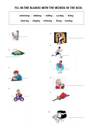 English worksheet: DOING THINGS