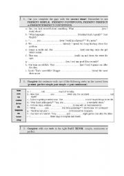 English worksheet: Verb Tense