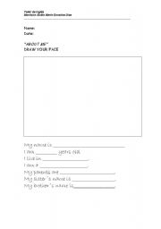 English worksheet: ABOUT ME