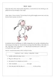 English worksheet: Text - Man