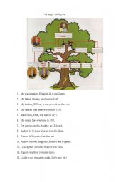 English Worksheet: The Royal family tree