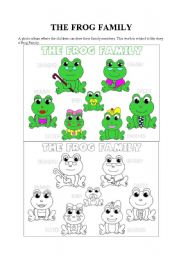 English Worksheet: The frog family