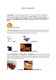 English Worksheet: Halloween vocabulary and practice