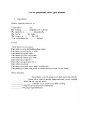 English Worksheet: House- prepositions, rooms, types of houses