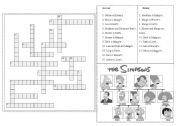 English Worksheet: Family Crossword