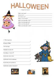 English Worksheet: Halloween
