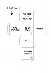 English Worksheet: Answer in the style of... dice