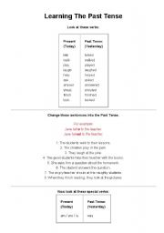English Worksheet: past tense verbs