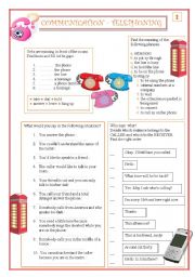 English Worksheet: Communication - Telephoning part 2