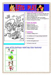 English worksheet: LETS   PLAY