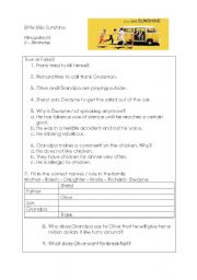 English Worksheet: Little Miss Sunshine movie worksheet