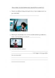 English Worksheet: Edward Scissorhands Questionaire 1