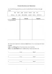 English Worksheet: Friends - Vocabulary + Collocations
