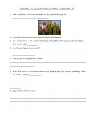 English Worksheet: Edward Scissorhands Questionaire 2