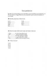 English worksheet: test