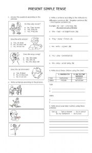 English Worksheet: Daily Routines and Present Simple Tense