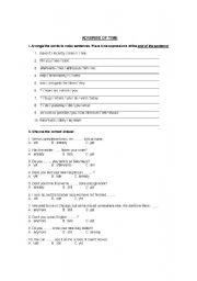 English worksheet: time adverbs