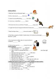 English Worksheet: for or since