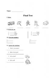 English worksheet: Test