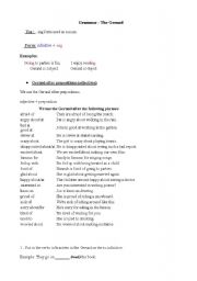 English worksheet: The gerund and Infinitive