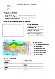 English Worksheet: worksheet for the 5 th grades