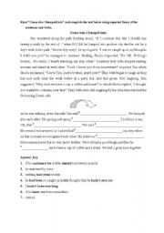 English Worksheet: Reported Speech