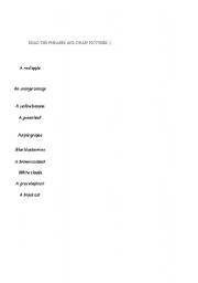 English Worksheet: COLOURS