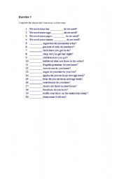 English worksheet: How much -How many practice