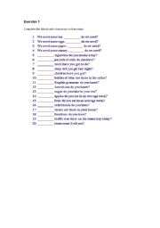 English Worksheet: How much -How many practice