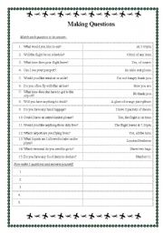 English worksheet: Airport making and answering questions